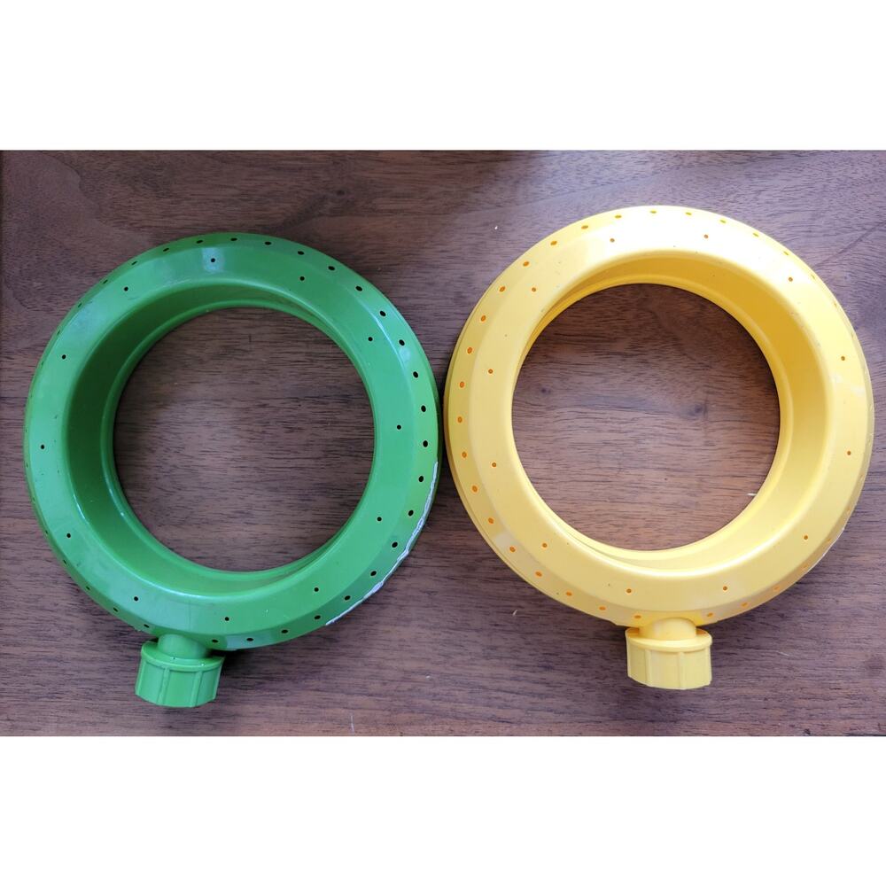 Lot of 2 Expert Ring Stationary Sprinklers - Yellow/Green - used